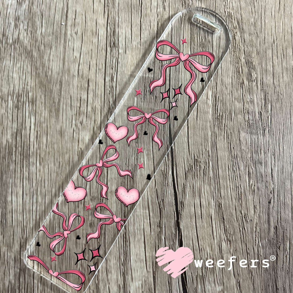 Coquette Bows and Hearts UV DTF Cup Wrap Bookmark Weefers