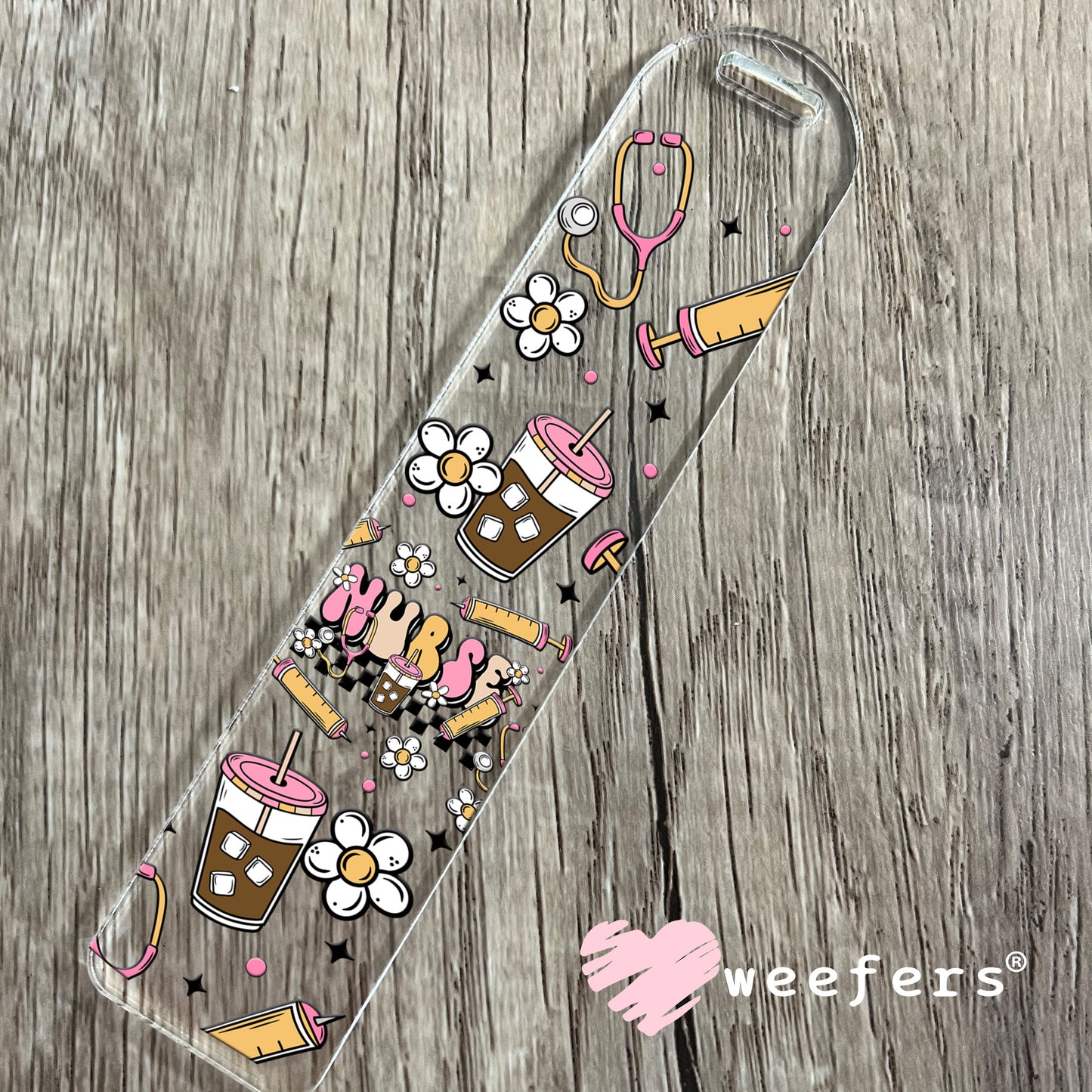 Nurse Coffee UV DTF Cup Wrap Bookmark Weefers