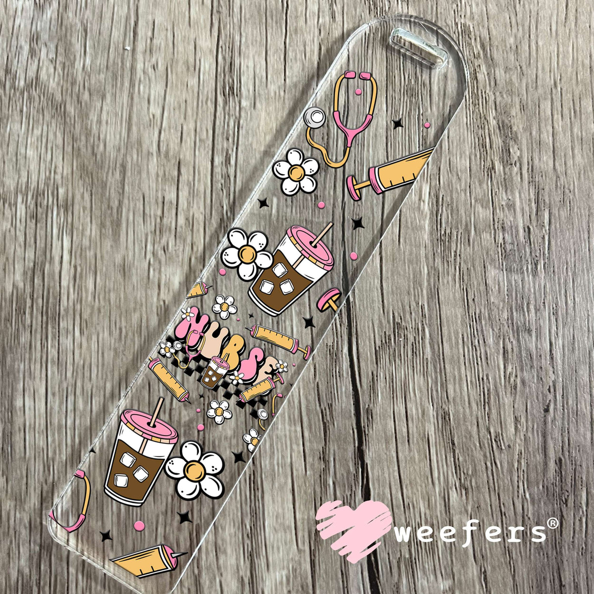 Nurse Coffee UV DTF Cup Wrap Bookmark Weefers