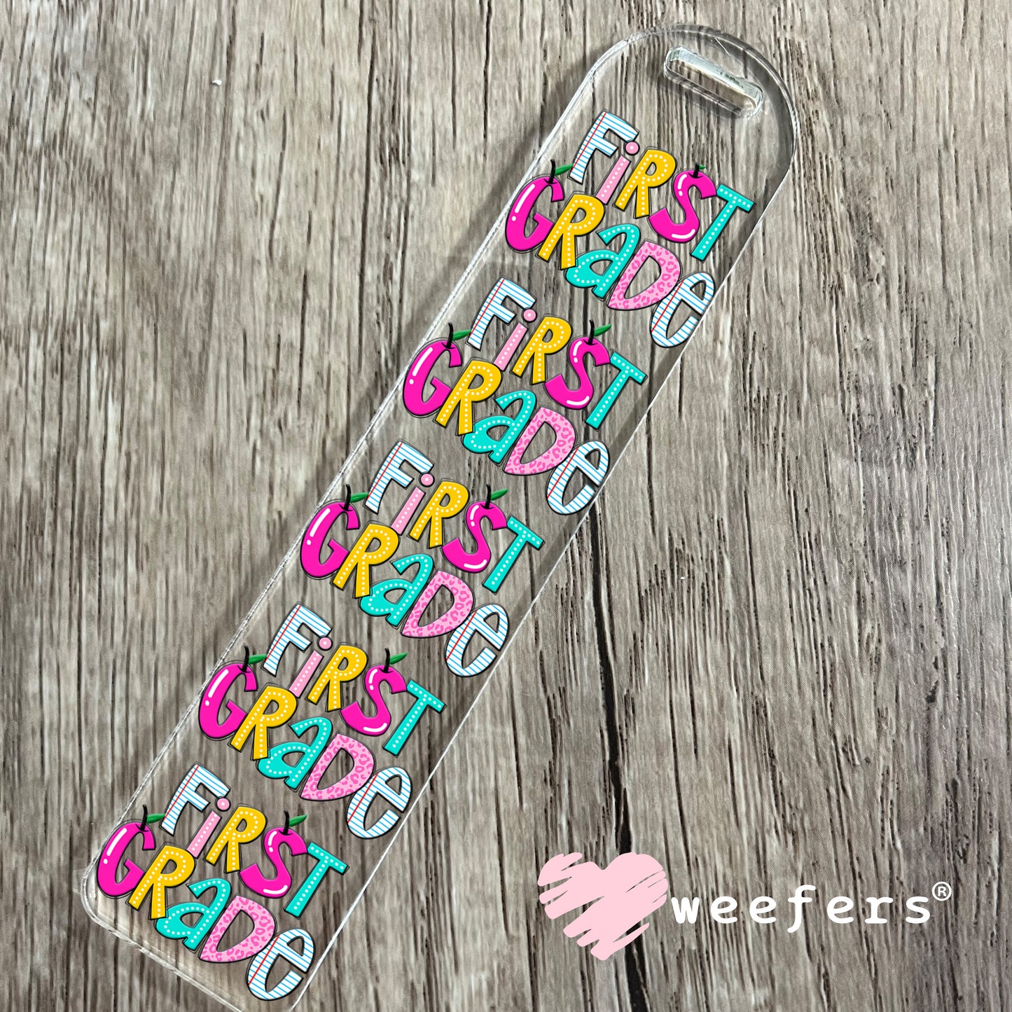 Colorful First Grade UV DTF Decal Bookmark Weefers