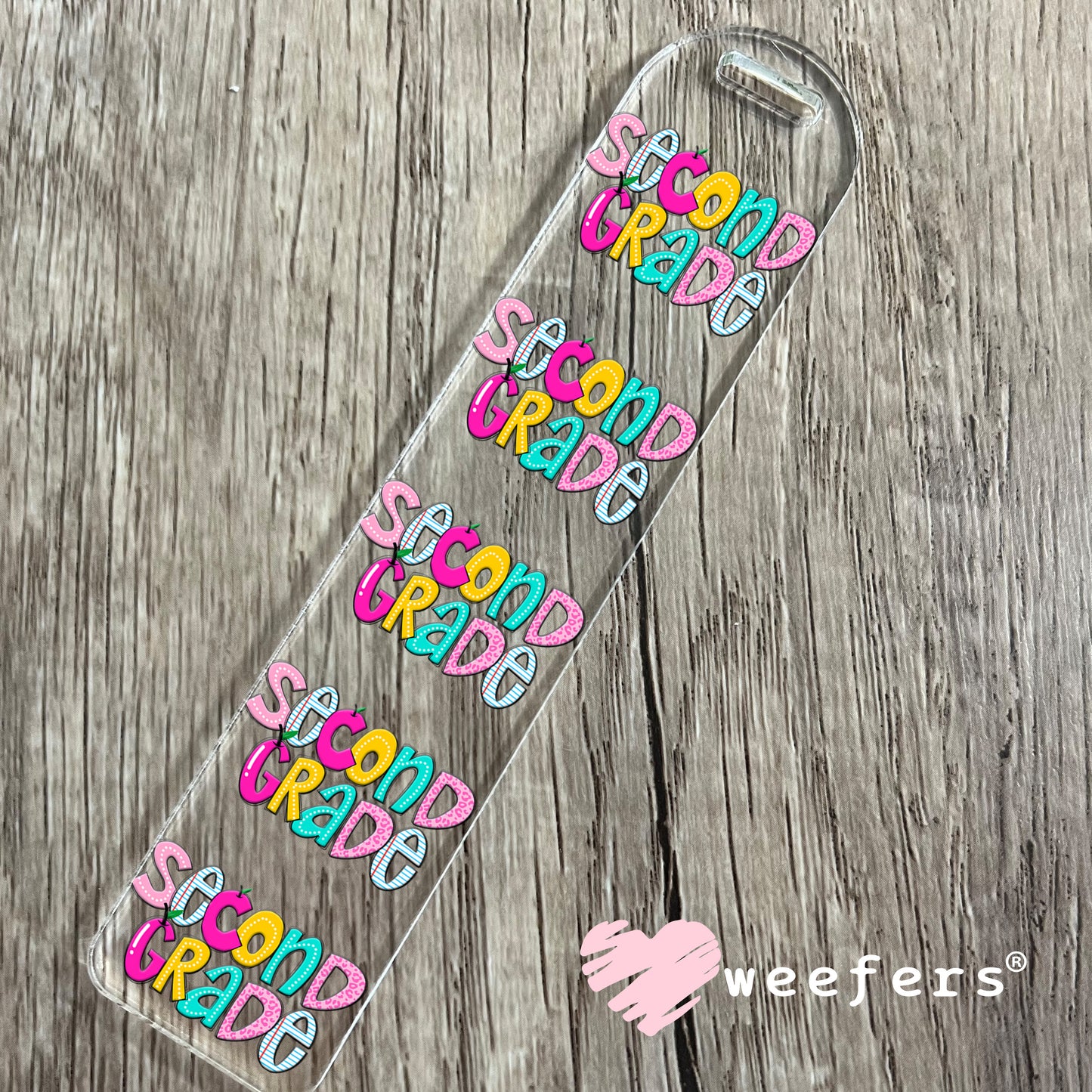 Colorful Second Grade UV DTF Decal Bookmark Weefers