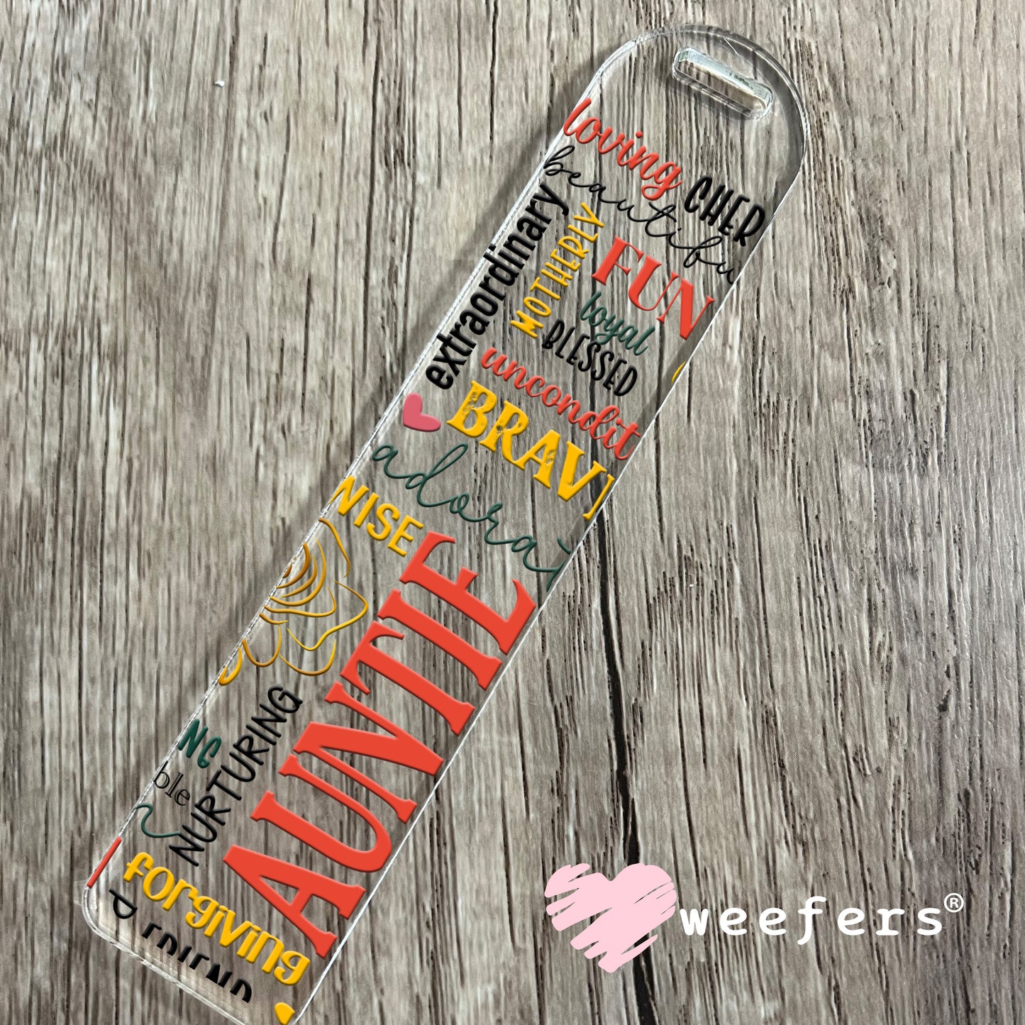 Auntie Affirmation Quotes UV DTF Cup Wrap Bookmark Weefers