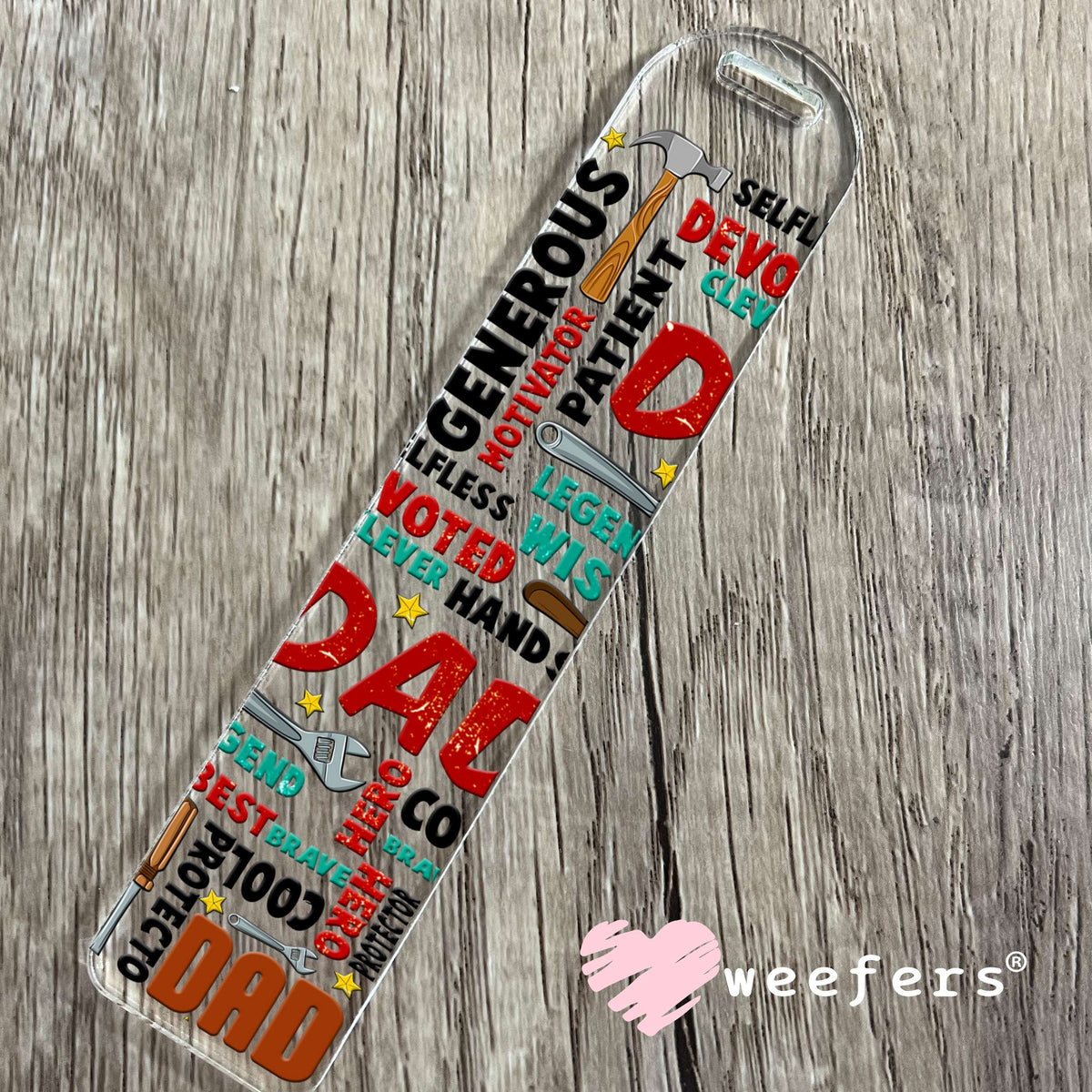 Dad Affirmations UV DTF Cup Wrap Bookmark Weefers