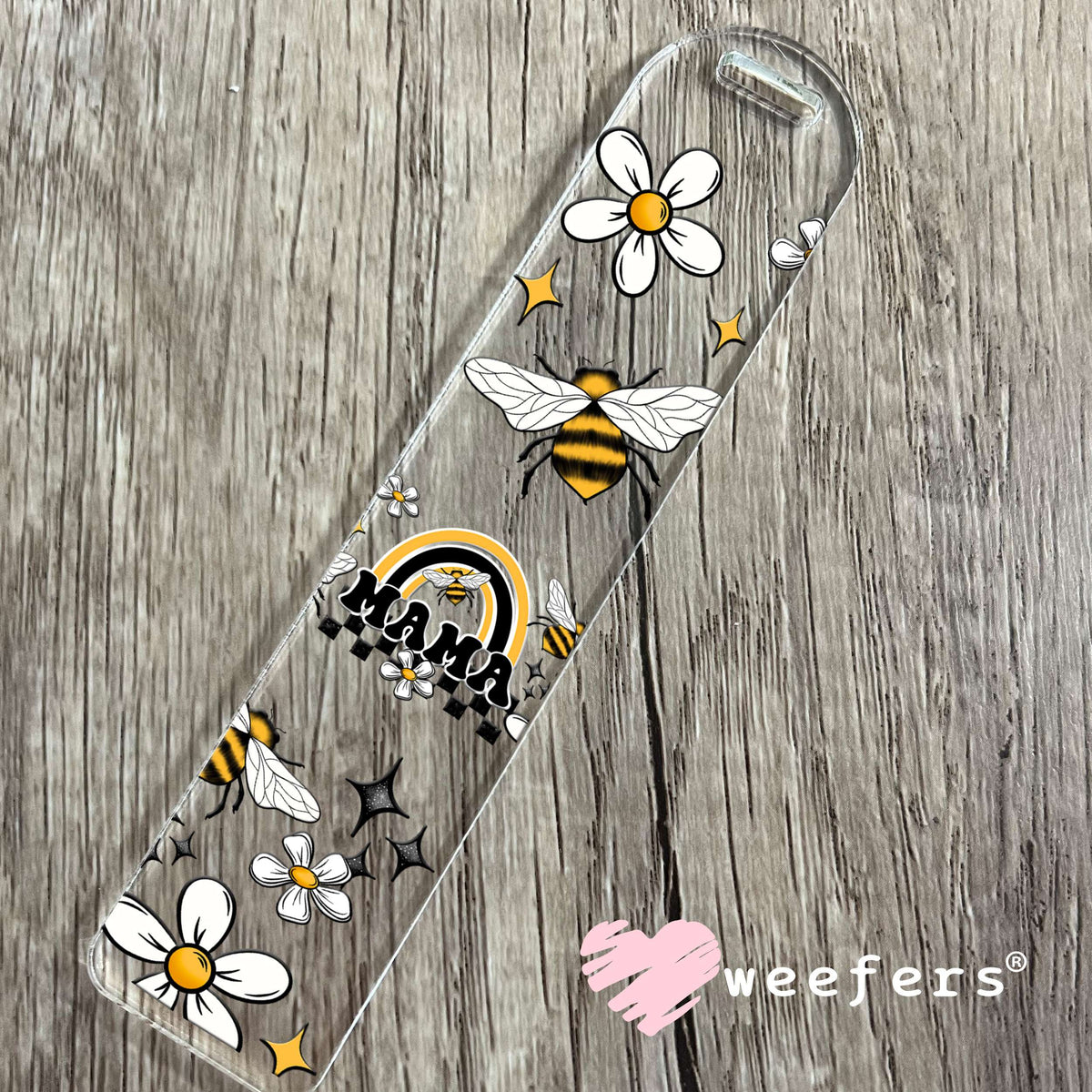 Mama Bees and Rainbow UV DTF Cup Wrap Bookmark Weefers