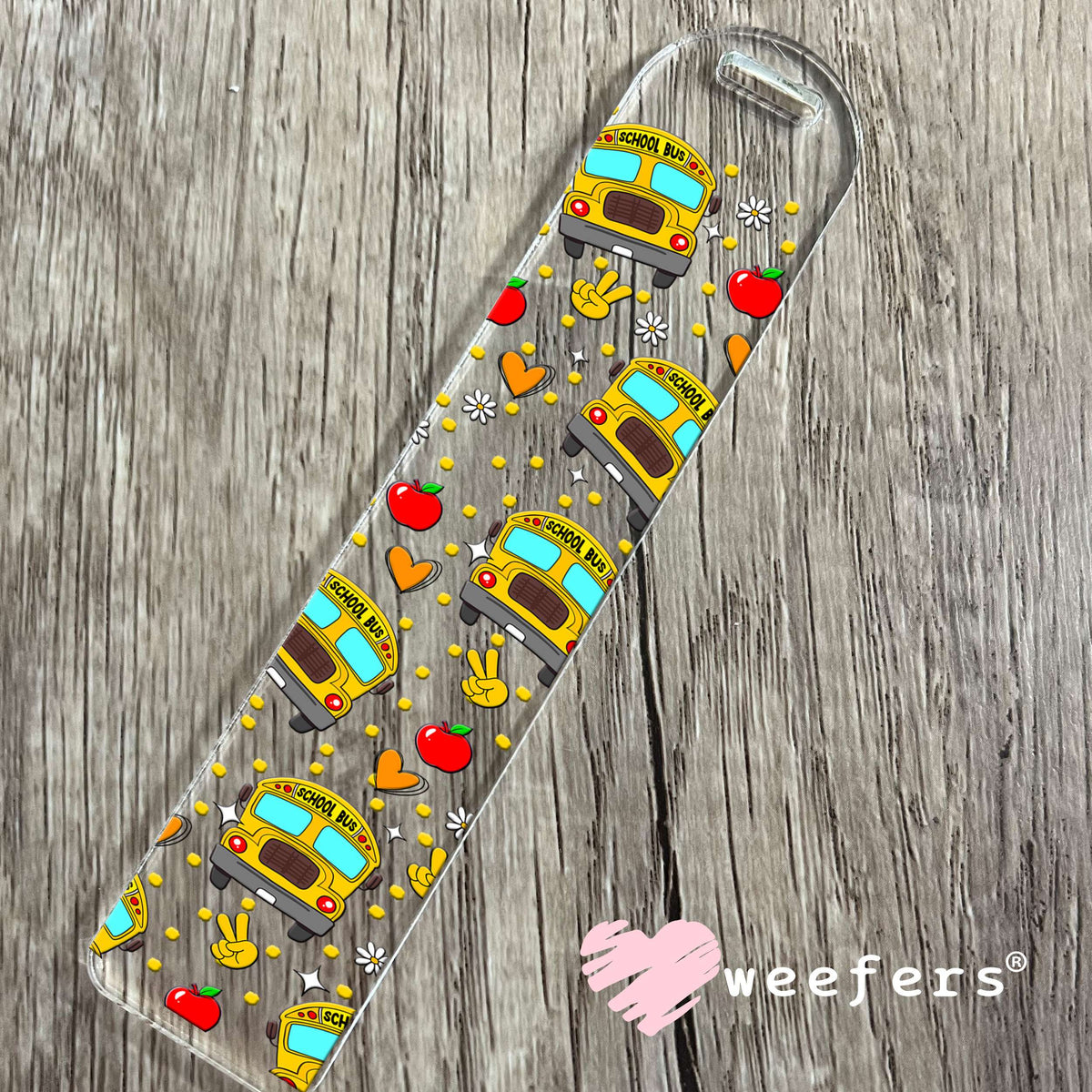 Bus Driver Apples UV DTF Cup Wrap Bookmark Weefers