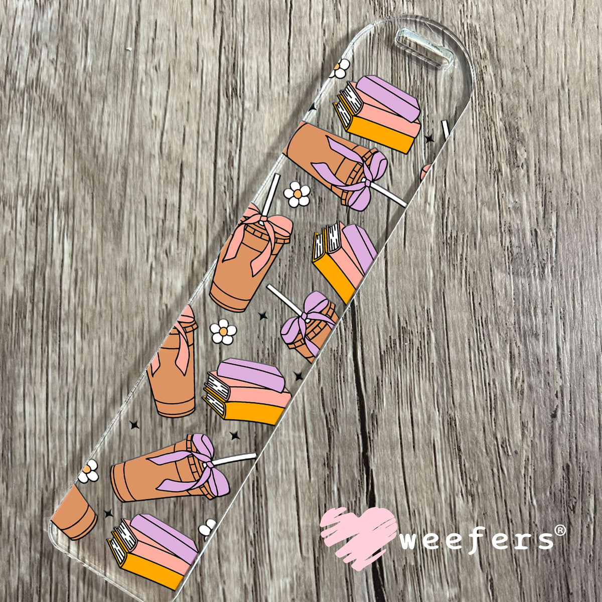 Coffee Books and Bows UV DTF Cup Wrap Bookmark Weefers