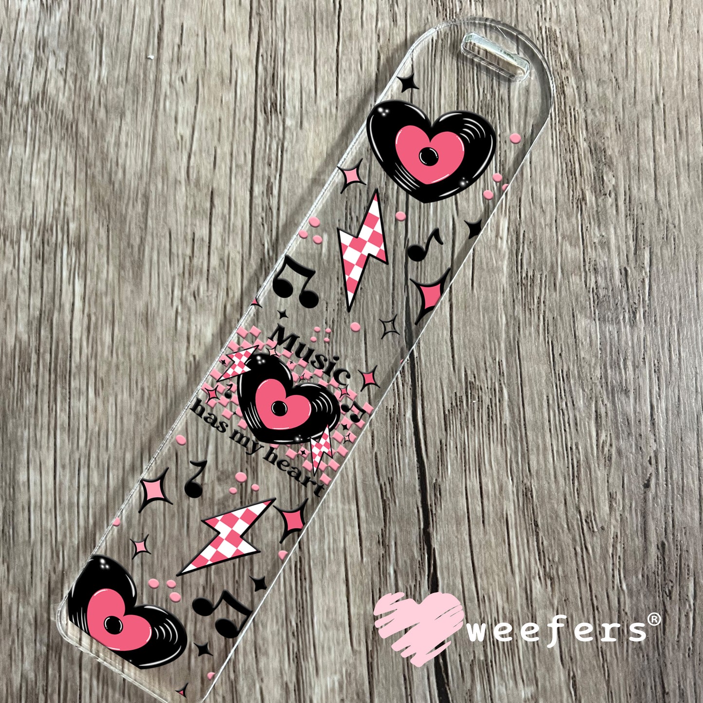 Music has My Heart UV DTF Cup Wrap Bookmark Weefers