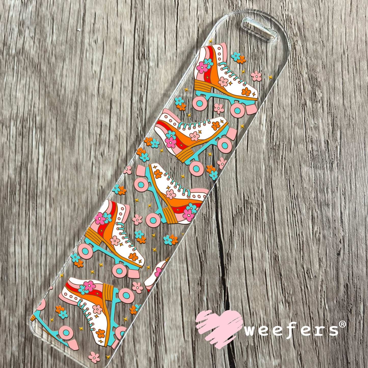 Disco Roller Skates UV DTF Cup Wrap Bookmark Weefers