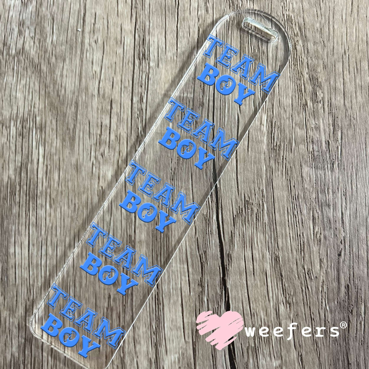 DIY Team Boy Baby Shower Gender Reveal UV DTF Decal Bookmark Weefers