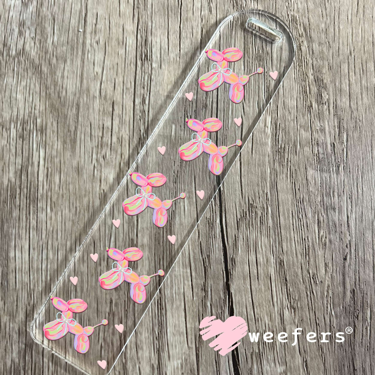 Coquette Balloon Dogs UV DTF Cup Wrap Bookmark Weefers