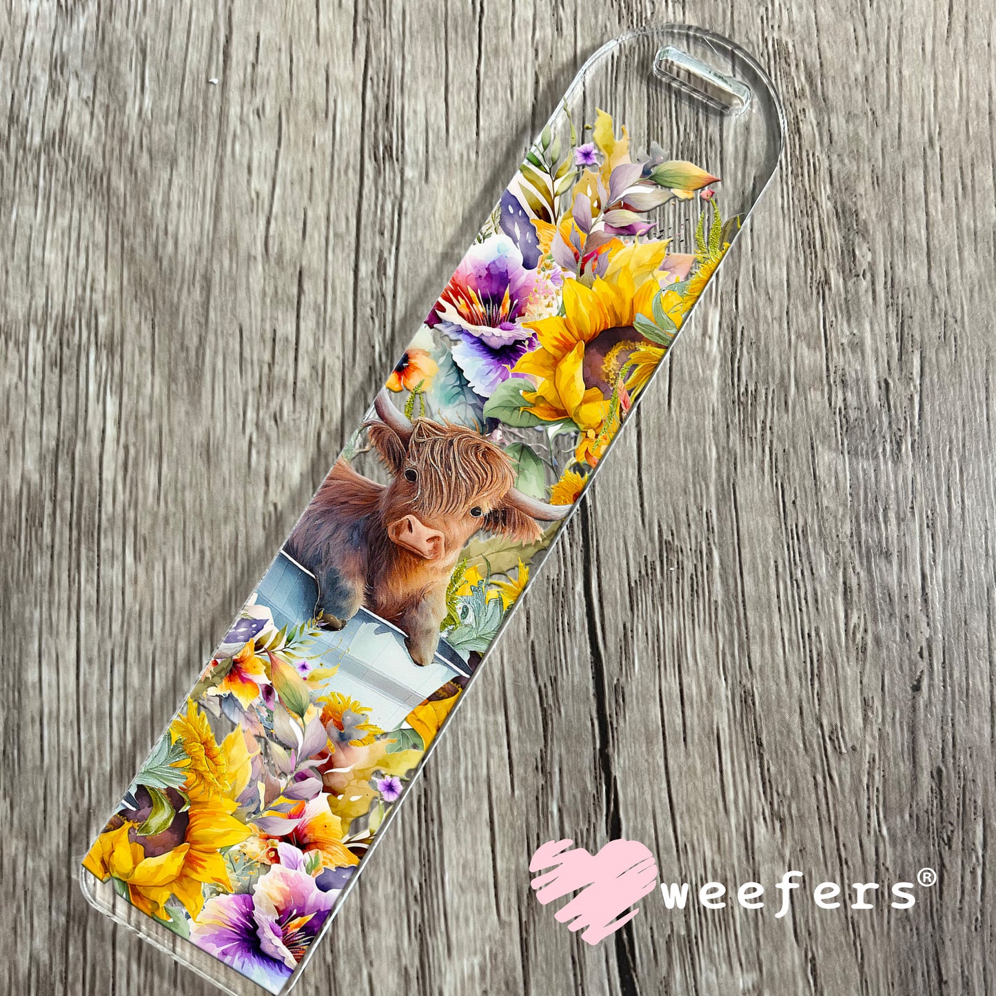 Baby Highlander Cow Bathtub UV DTF Cup Wrap Bookmark Weefers
