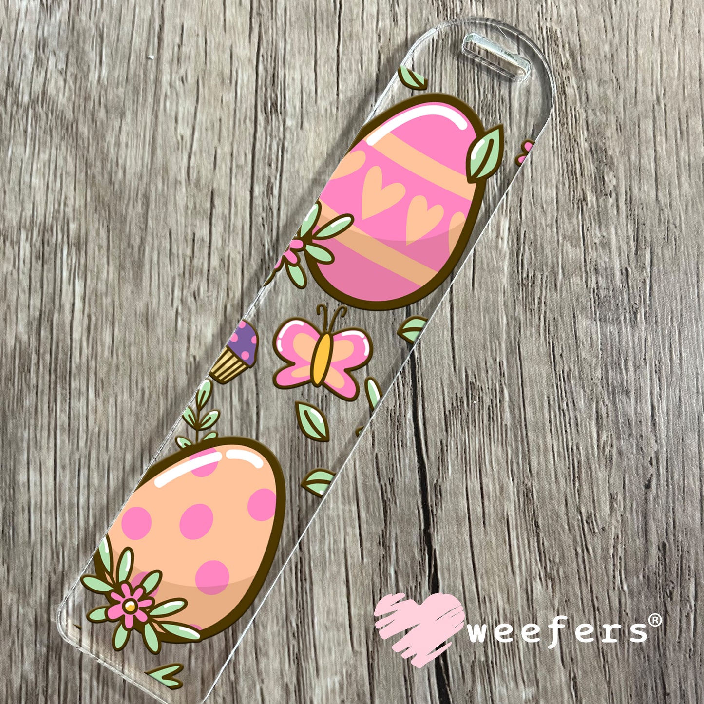 Easter Eggs and Butterflies Cow UV DTF Cup Wrap Bookmark Weefers