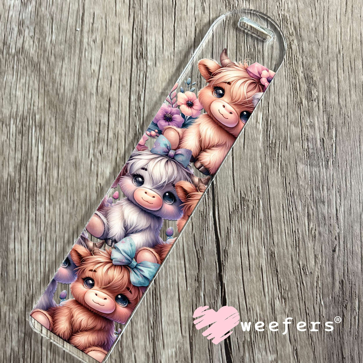 Baby Trio Highlander Cows Western UV DTF Cup Wrap Bookmark Weefers