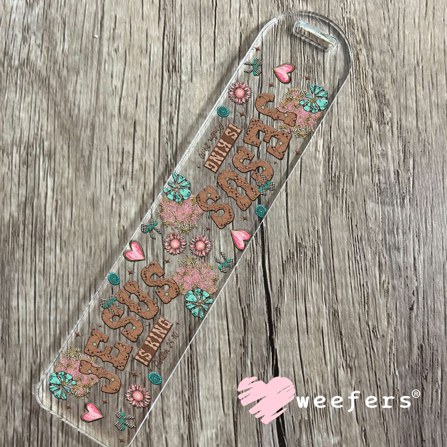 Jesus is King Psalm 24:10 UV DTF Cup Wrap - Weefers® Exclusive Bookmark Weefers