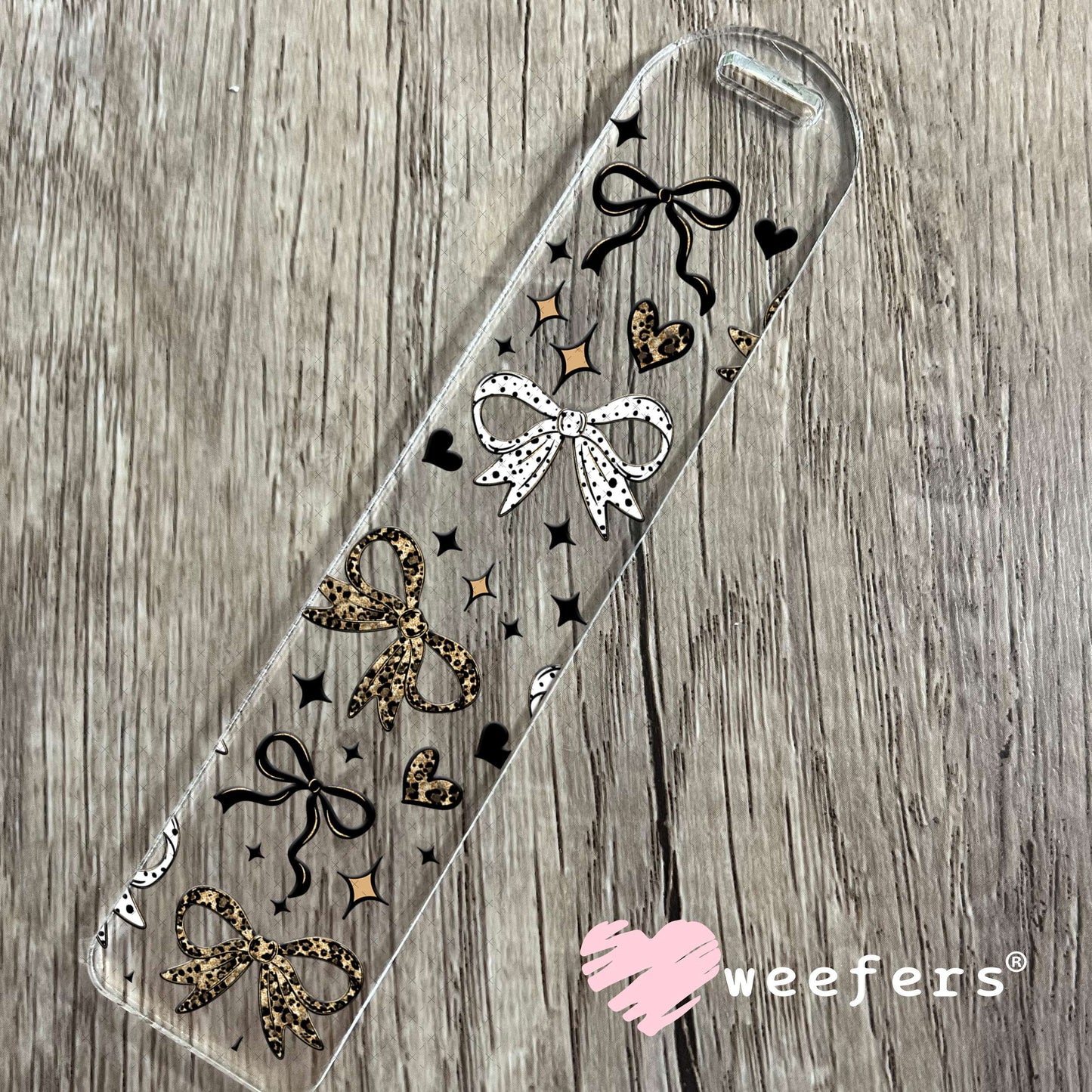 Leopard Bows UV DTF Cup Wrap Bookmark Weefers