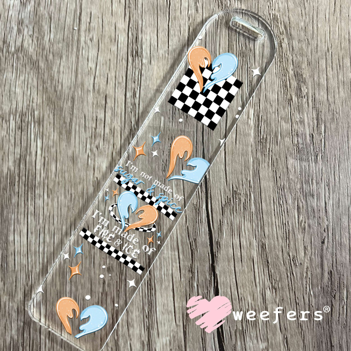 I'm Not made of Sugar and Spice White UV DTF Cup Wrap Bookmark Weefers