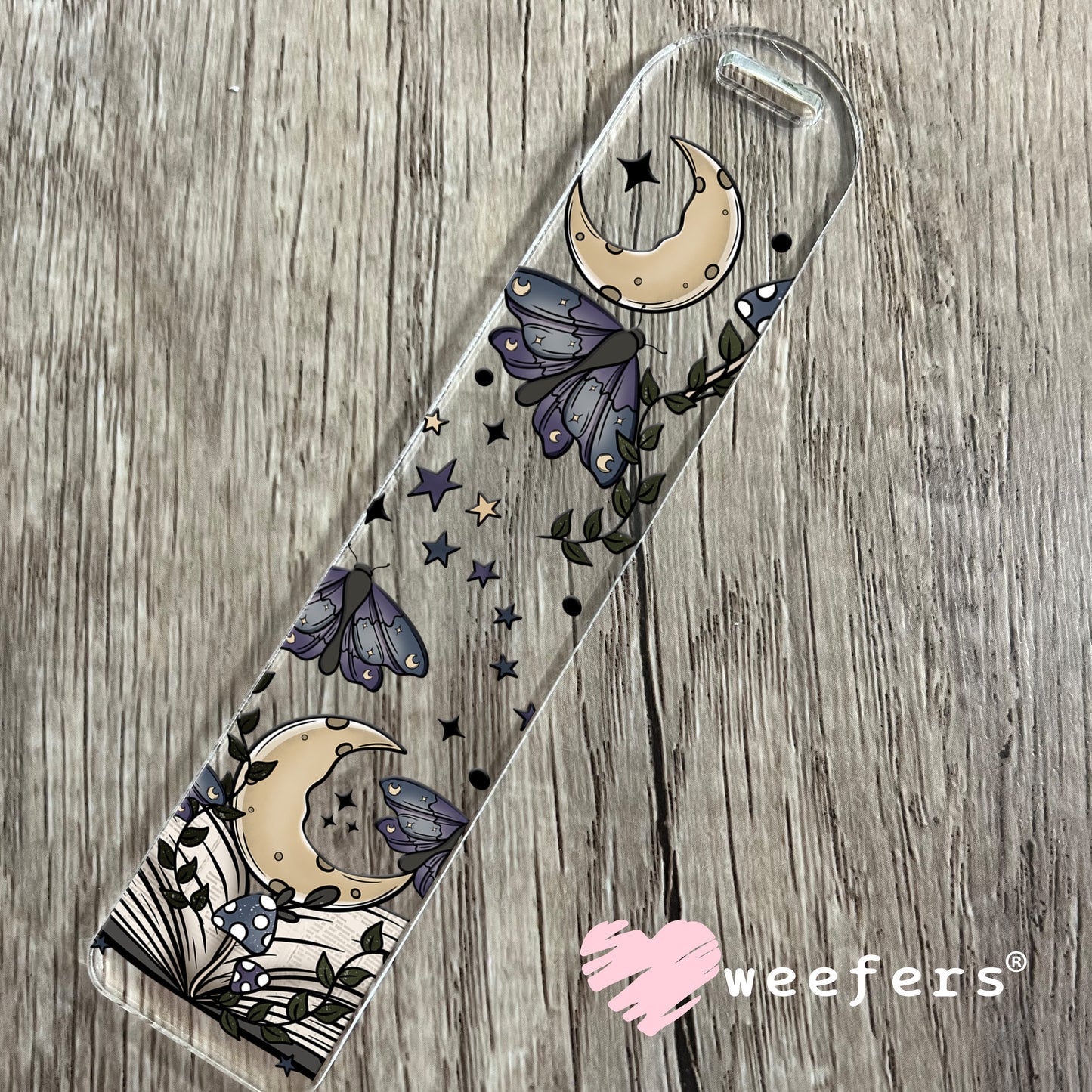 Cottagecore Open Book UV DTF Cup Wrap Bookmark Weefers