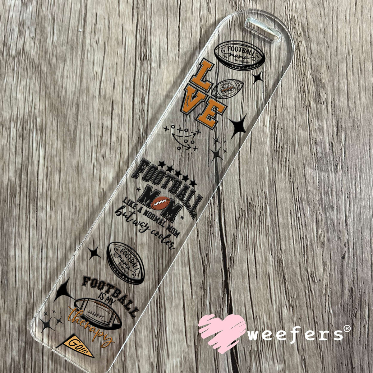 Football Mom Loud and Proud UV DTF Cup Wrap Bookmark Weefers