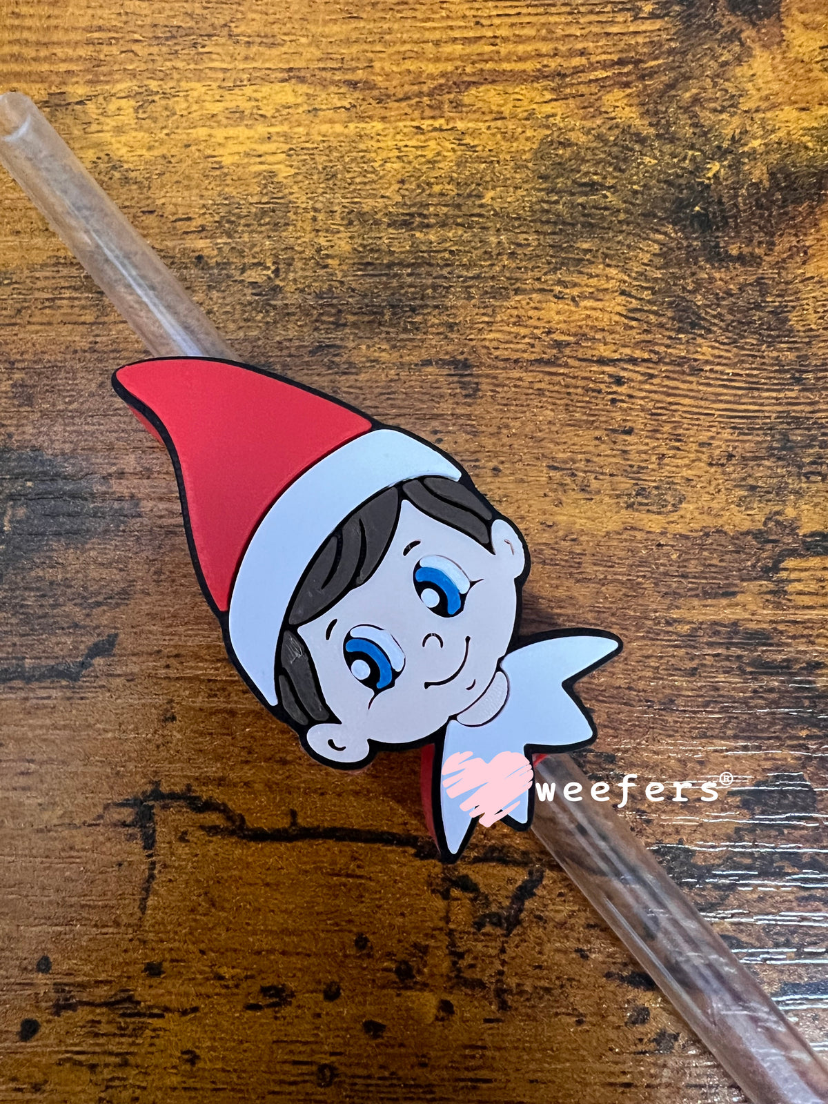 Elf Head - Straw Topper Buddy (Fits both 8mm and 10mm straws)