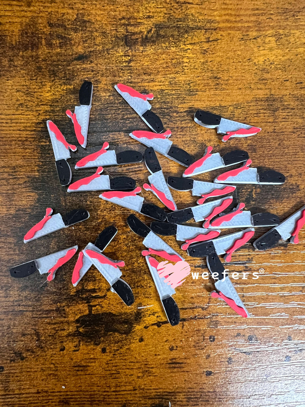 Bloody Knife Flat Back Lid Charms (5-Pack)| Junk Journals