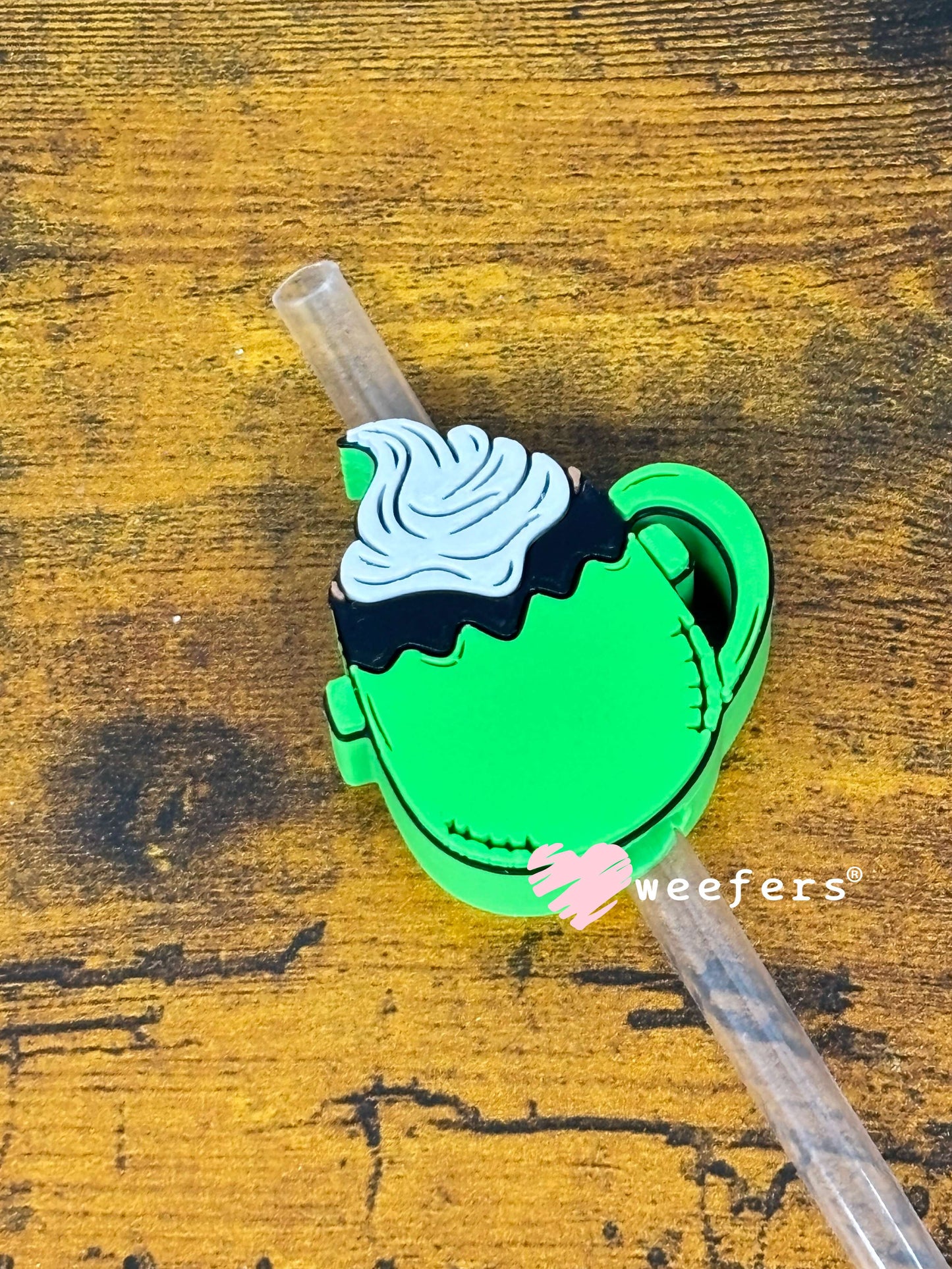 Straw Topper Buddy - Franky Hot Chocolate Halloween (Fits both 8mm and 10mm straws) Weefers
