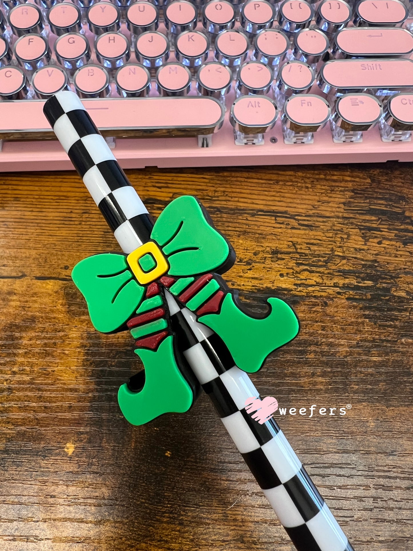 Elf Bow Straw Topper Buddy Large Weefers