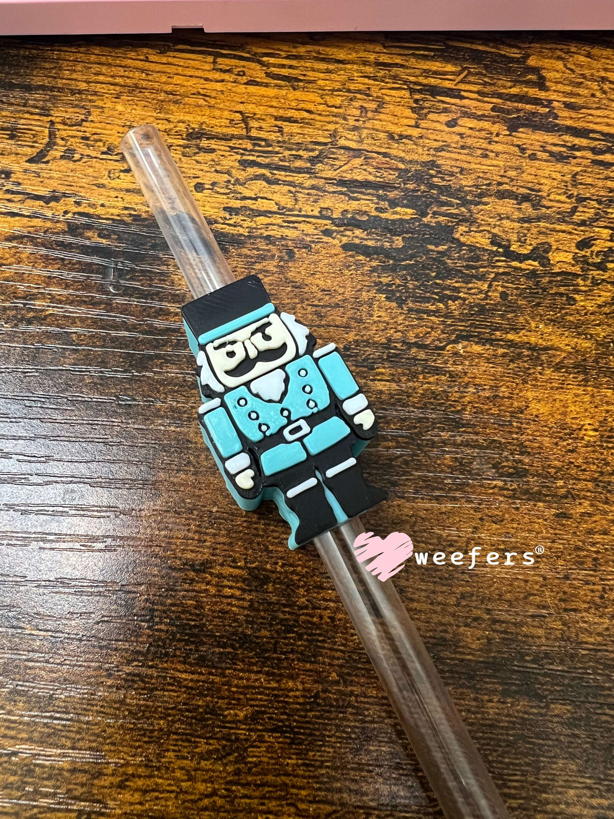 Blue Nutcracker Straw Topper Buddy Weefers