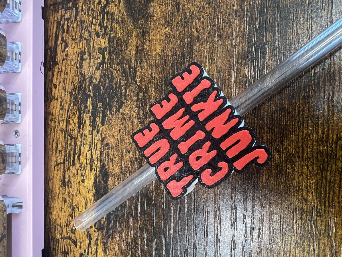 True Crime Junkie Red Straw Topper Buddy Weefers