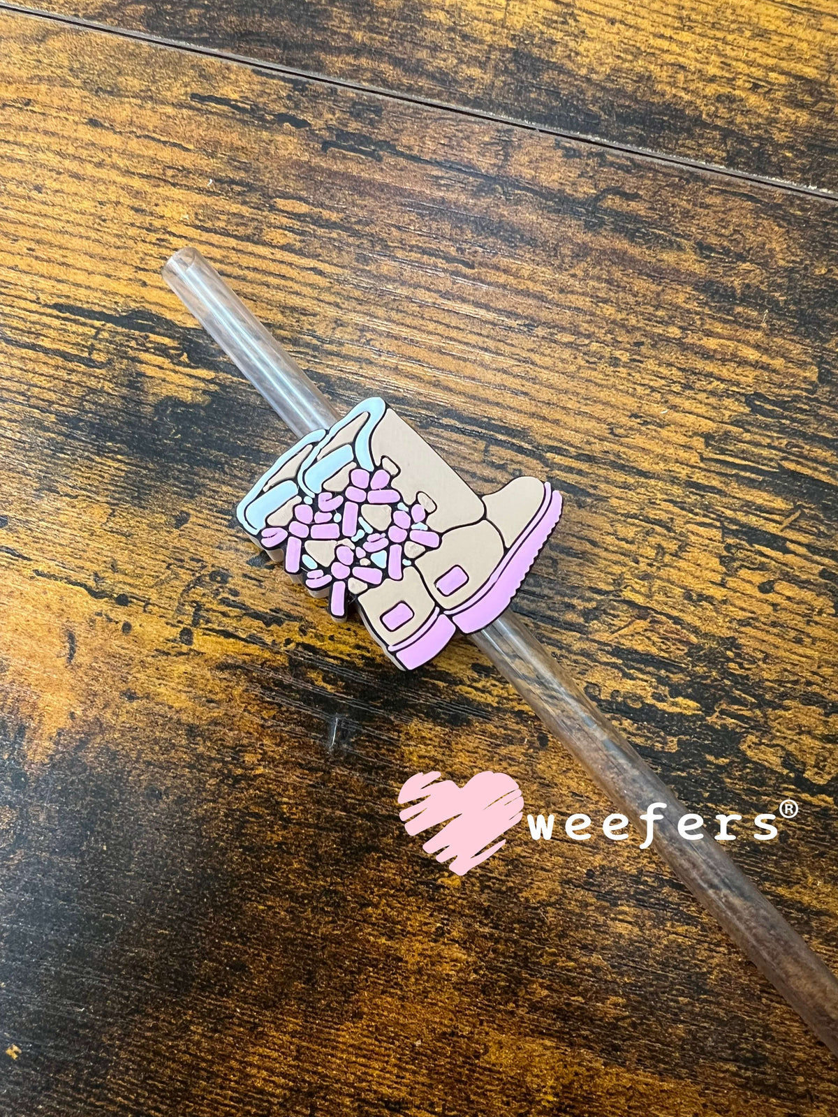 Pink Brown Cozy Boots Straw Topper Buddy Weefers