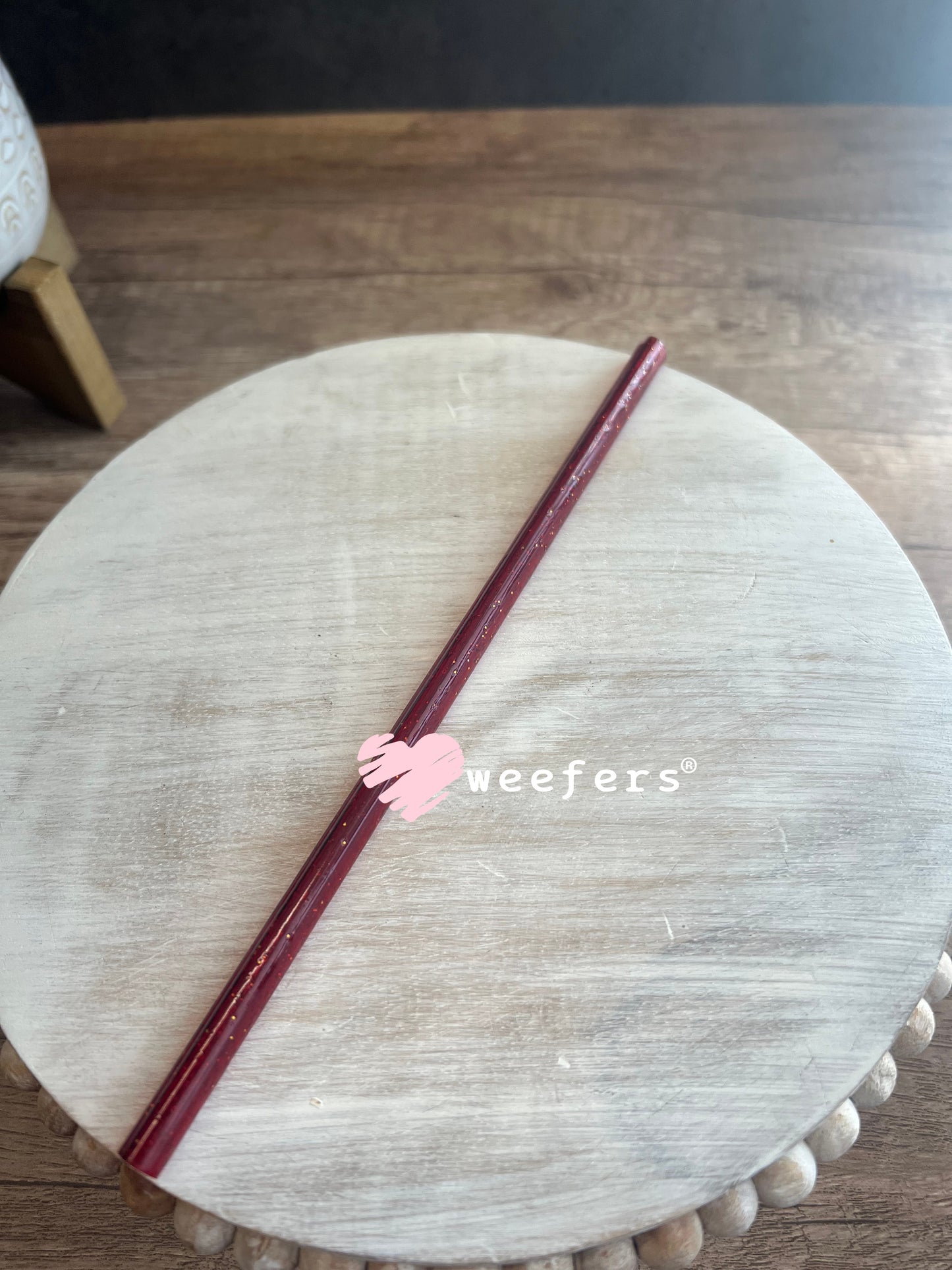 Patterned Straws Fits 16oz Can Sized Cups Red Glitter Weefers