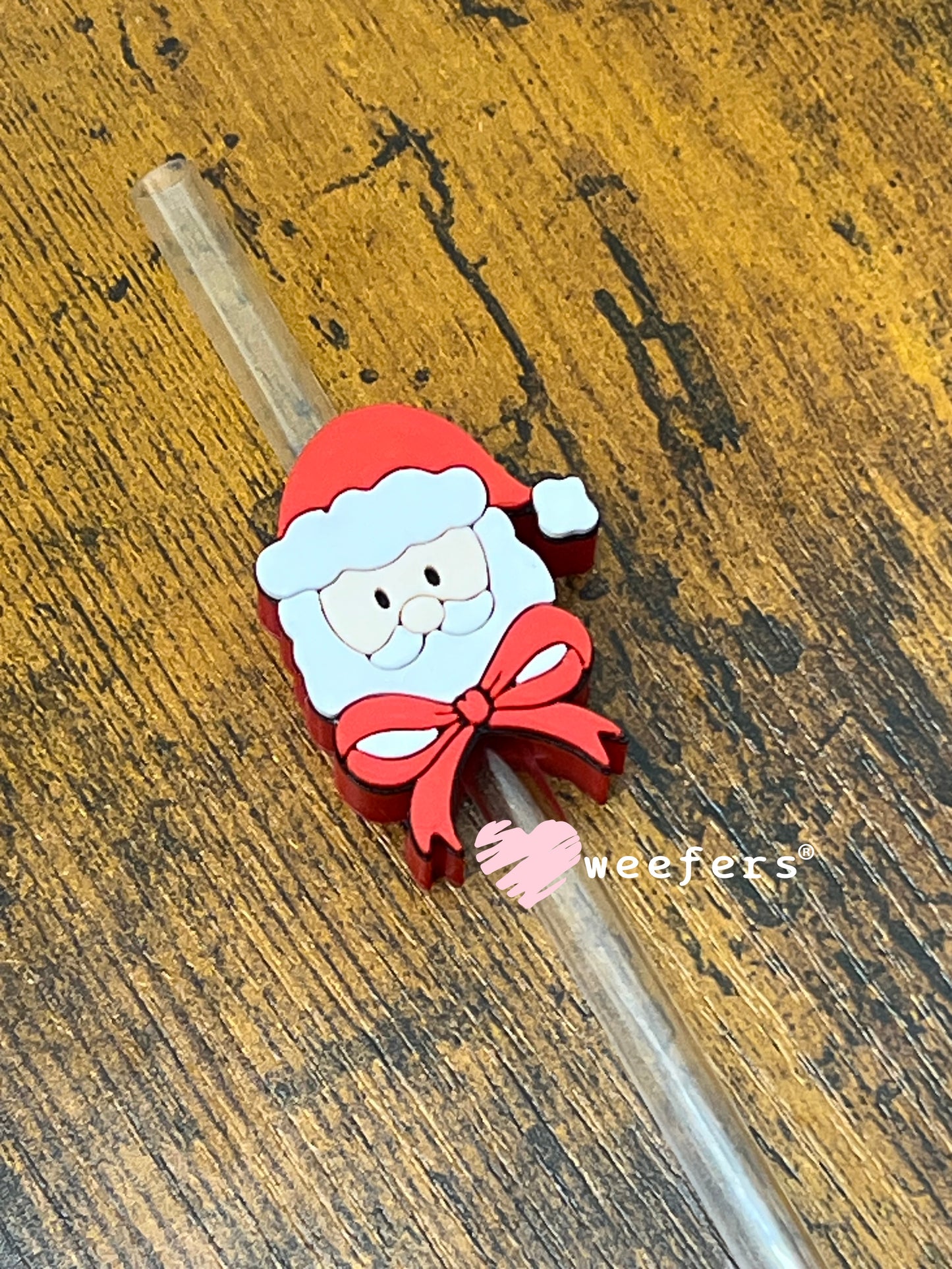 Red Bow and Hat Santa Topper Buddy Weefers