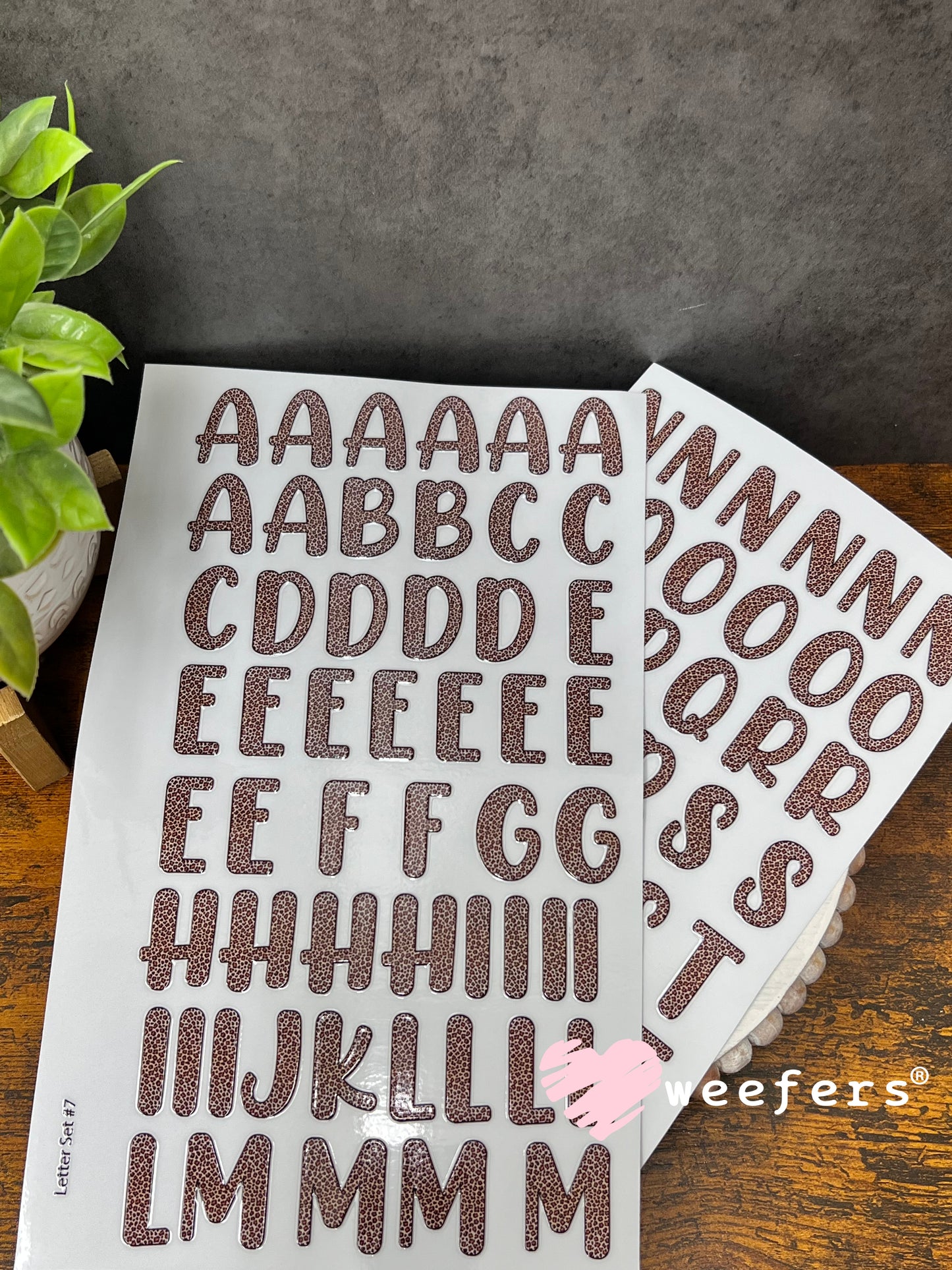 UV DTF Letter Decals for Custom Names Letter Set 7 Weefers