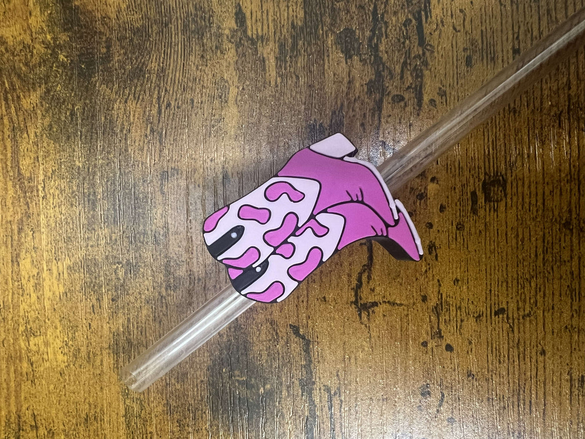 Magenta and Pink Cowgirl Boots Straw Topper Buddy Weefers