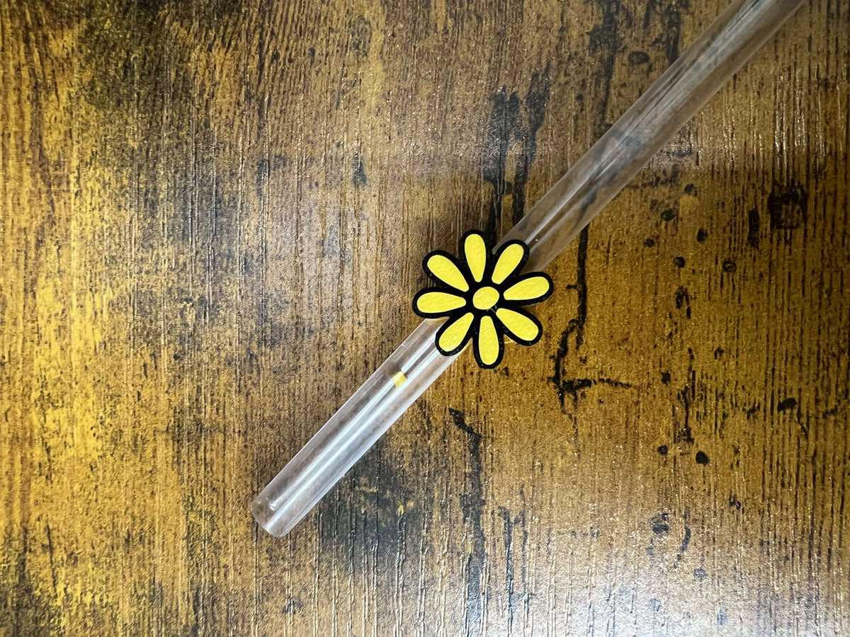 Daisy Straw Topper Buddy Yellow and Black - Small Weefers