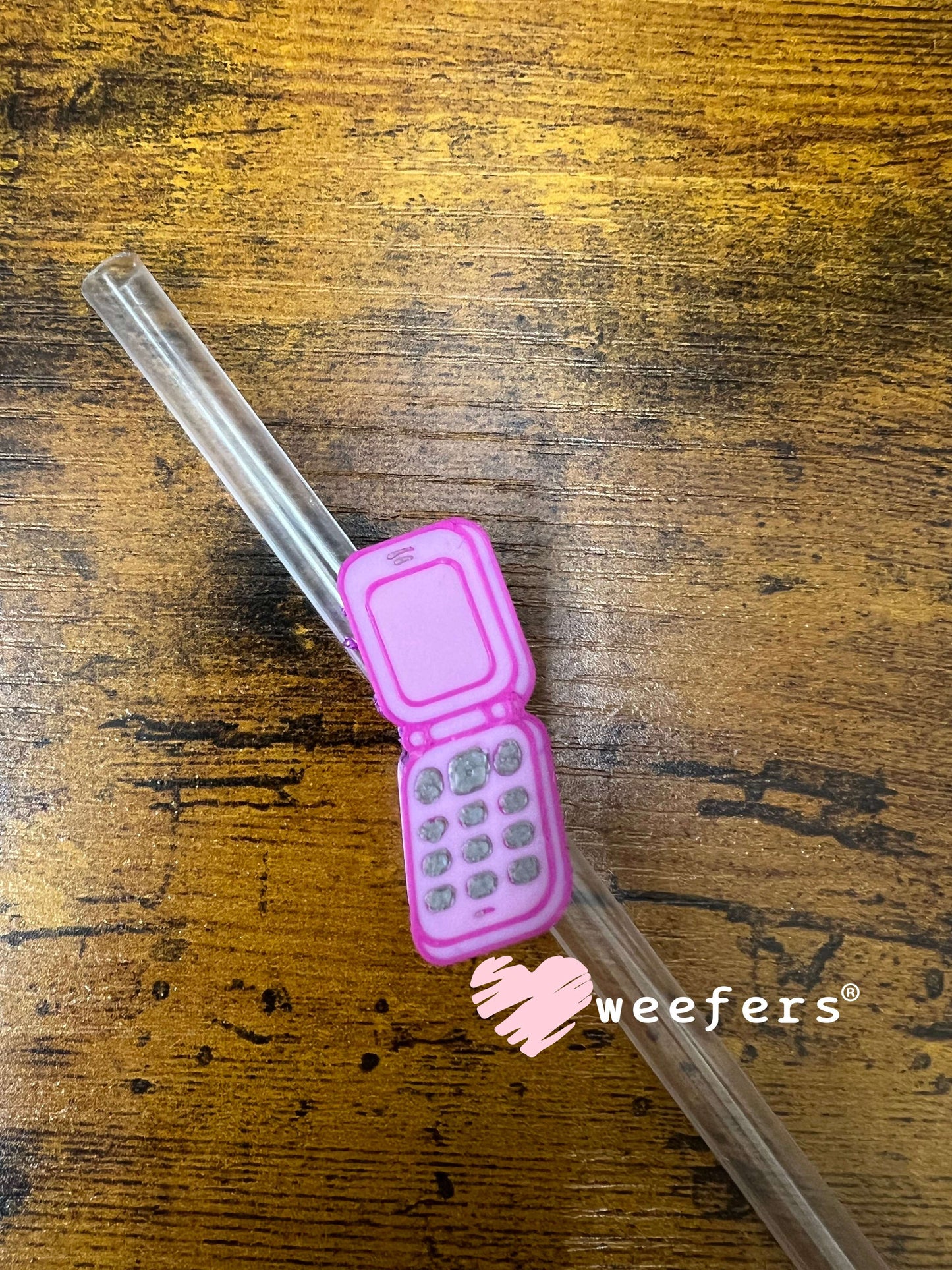 Straw Topper Buddy - Lizzie Phone (Fits both 8mm and 10mm straws) Weefers