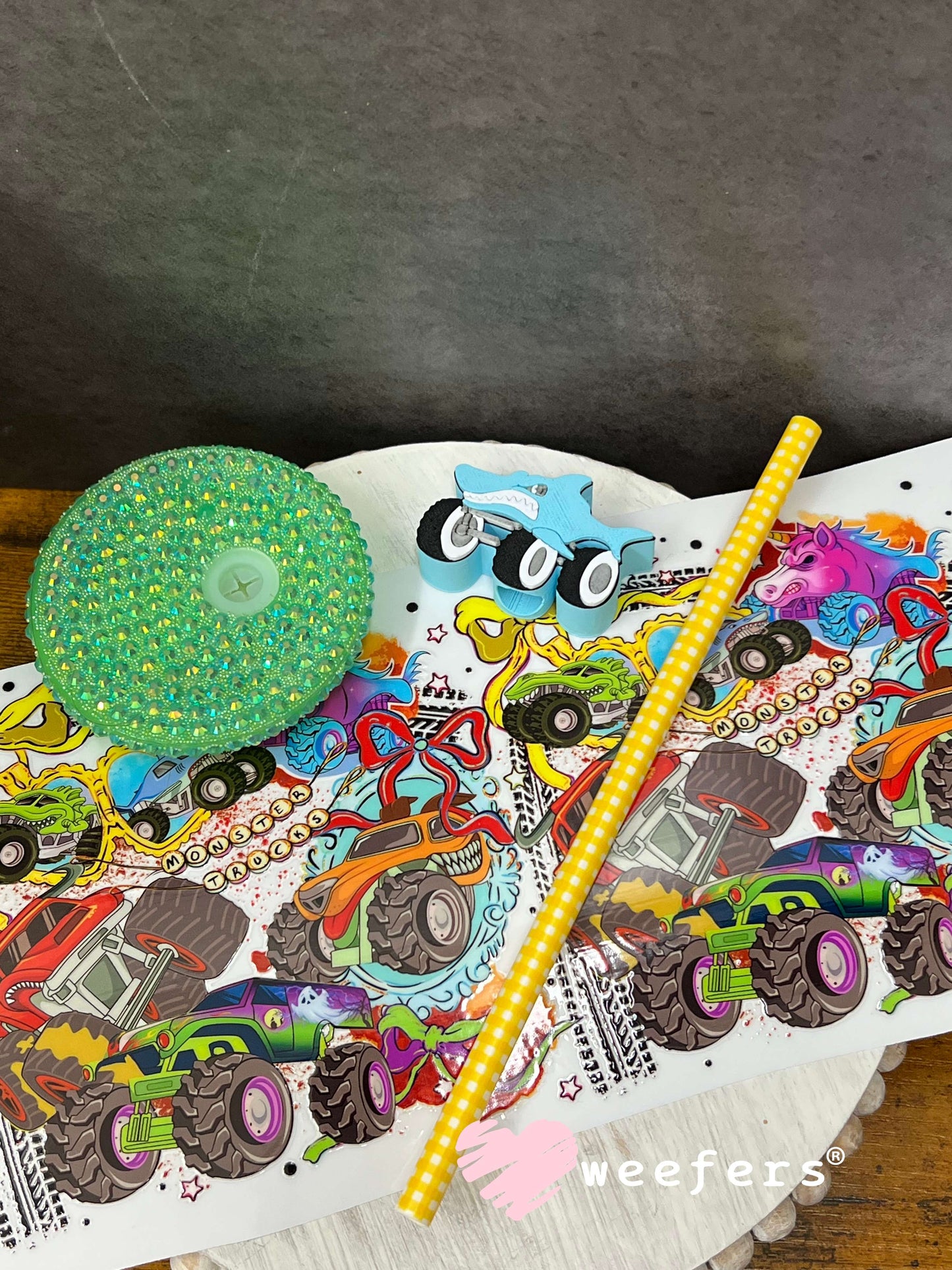 UV DTF Cup Wrap – Monster Truck Weefers
