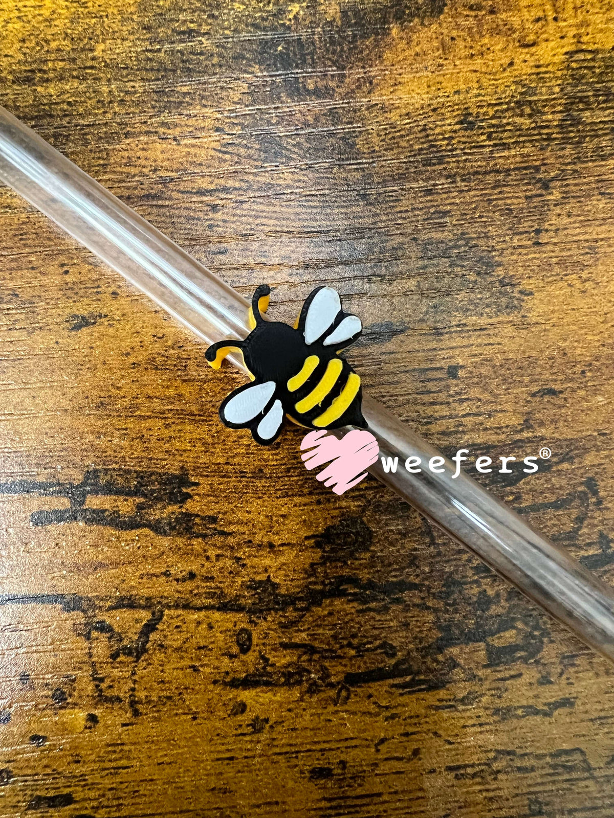 Bumble Bee Straw Topper Buddy Small Weefers