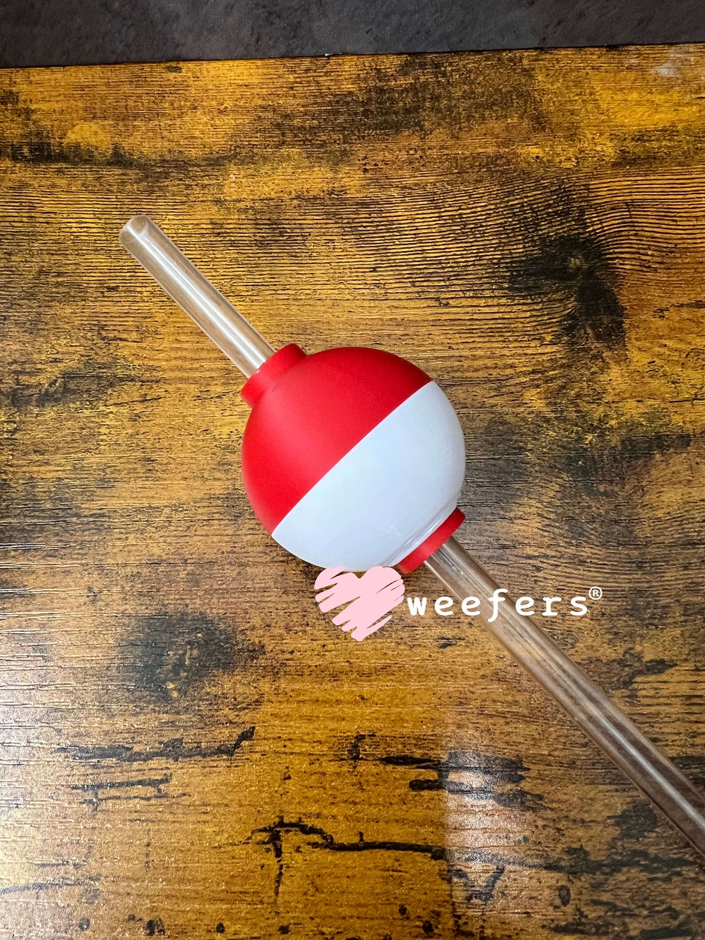 Straw Topper Buddy - Fishing Bobber (Fits both 8mm and 10mm straws) Weefers