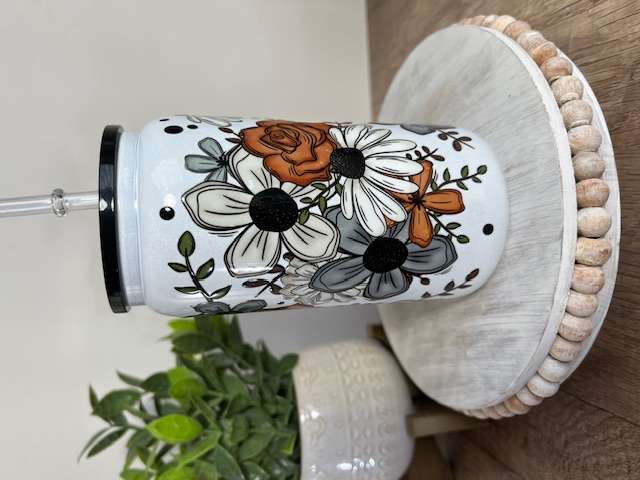 UVDTF Flowers Collection Bundle #81 16oz Libbey Glass Can UVDTF Full Wrap - Weefers