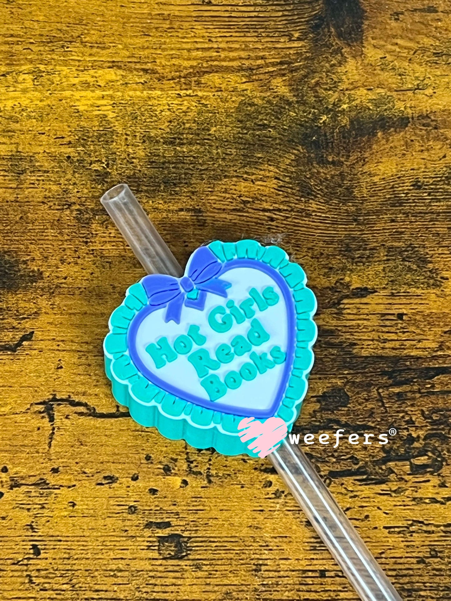Hot Girls Read Books - Straw Topper Buddy (Fits both 8mm and 10mm straws) Weefers