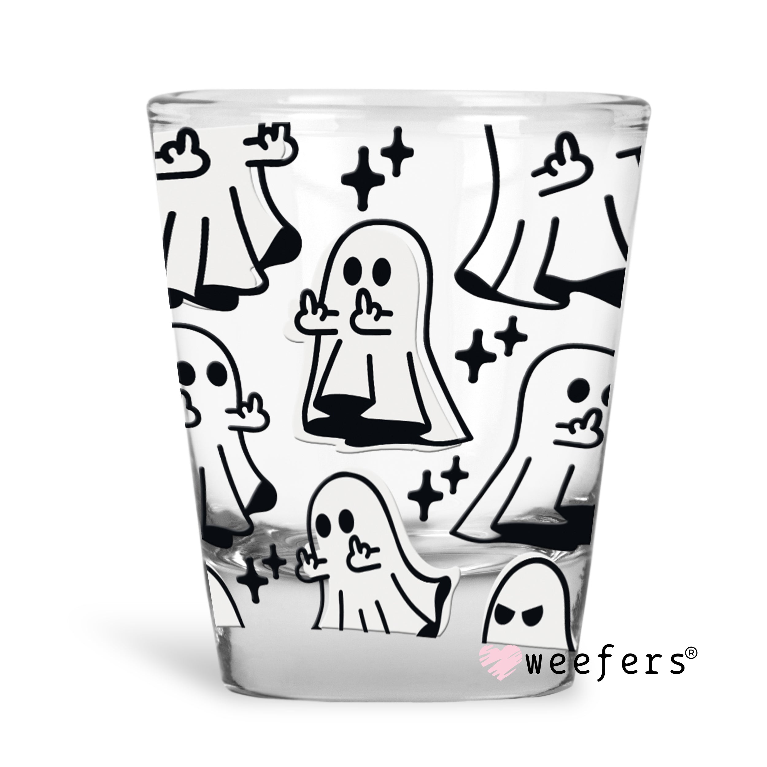 Ghost Glass Beer Can Cup, Middle Finger Personalized Glass Tumbler