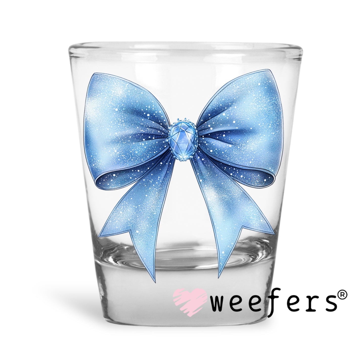 Cindyrella Bow UV DTF Decal Shot Glass Heavy Base Weefers