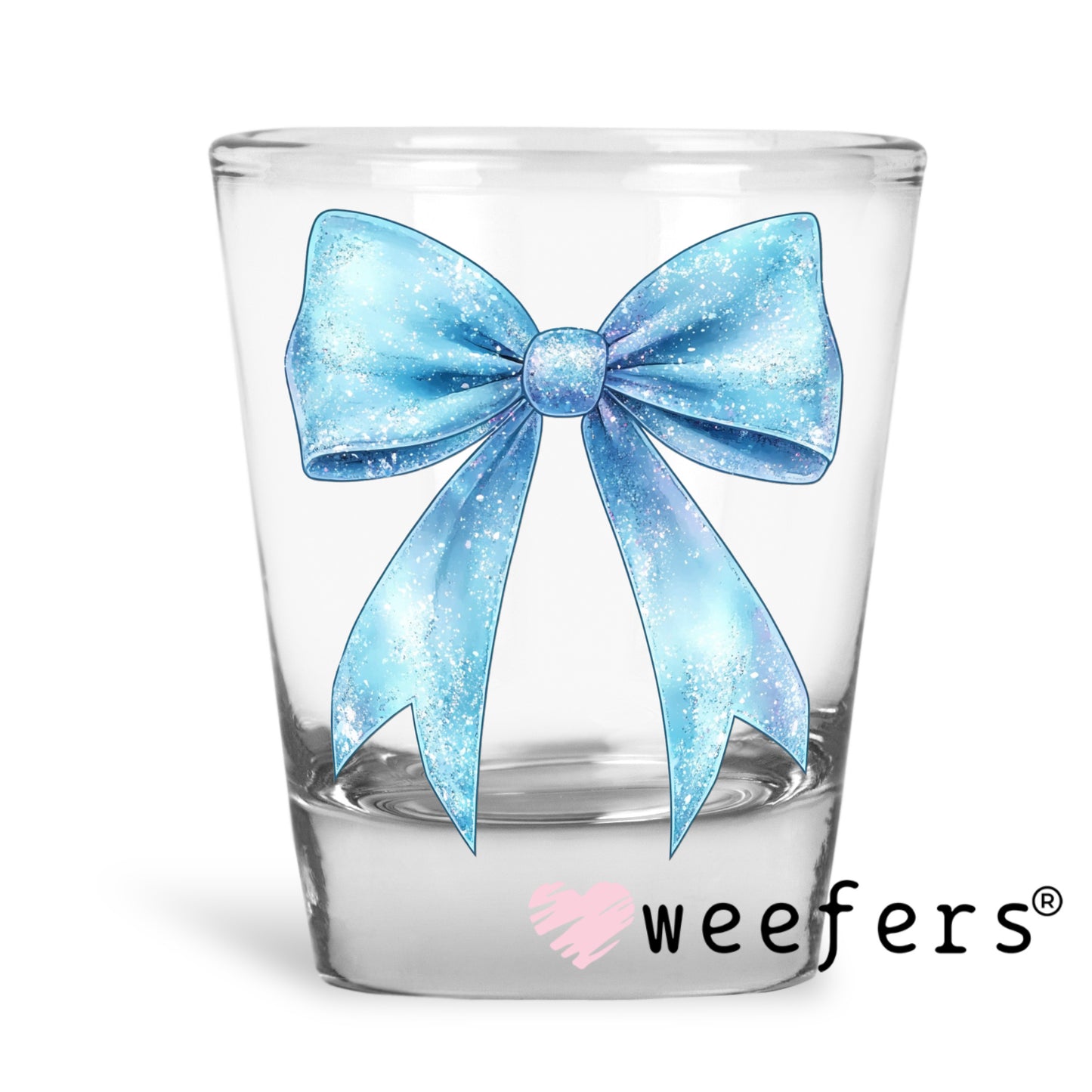 Elsa Bow UV DTF Decal Shot Glass Heavy Base Weefers