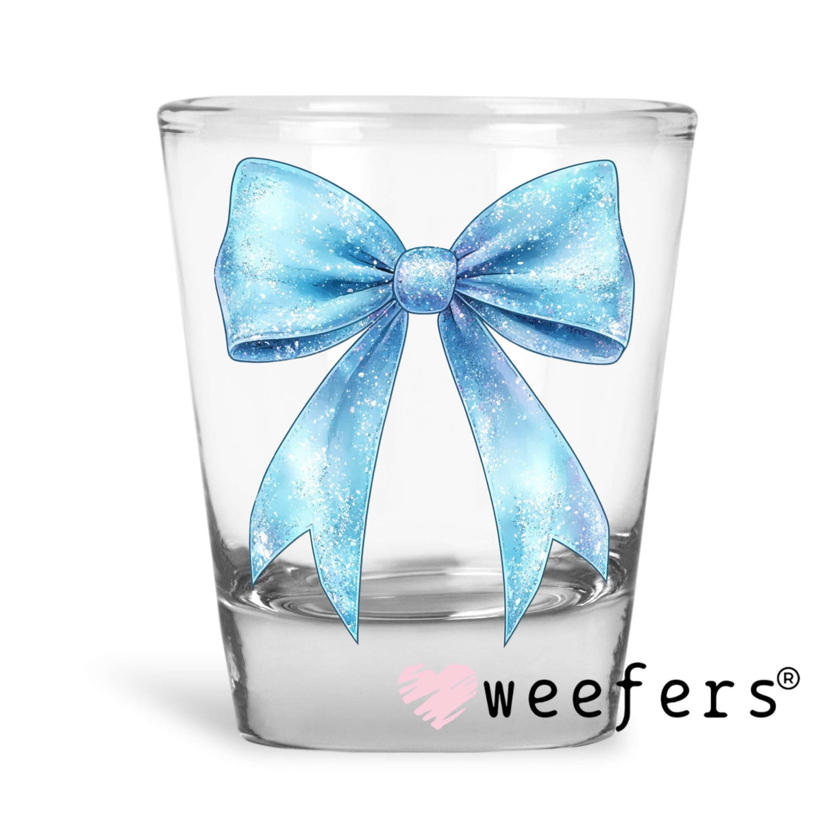 Elsa Bow UV DTF Decal Shot Glass Heavy Base Weefers