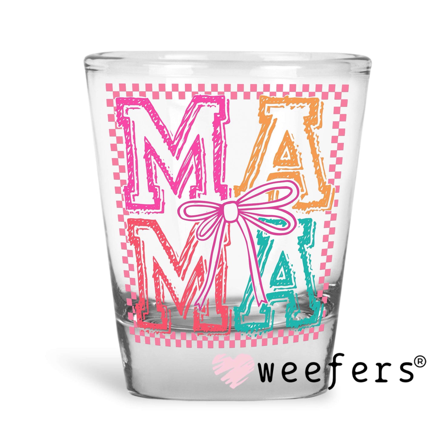 MaMa Blocked Pastels UV DTF Decal Shot Glass Heavy Base Weefers