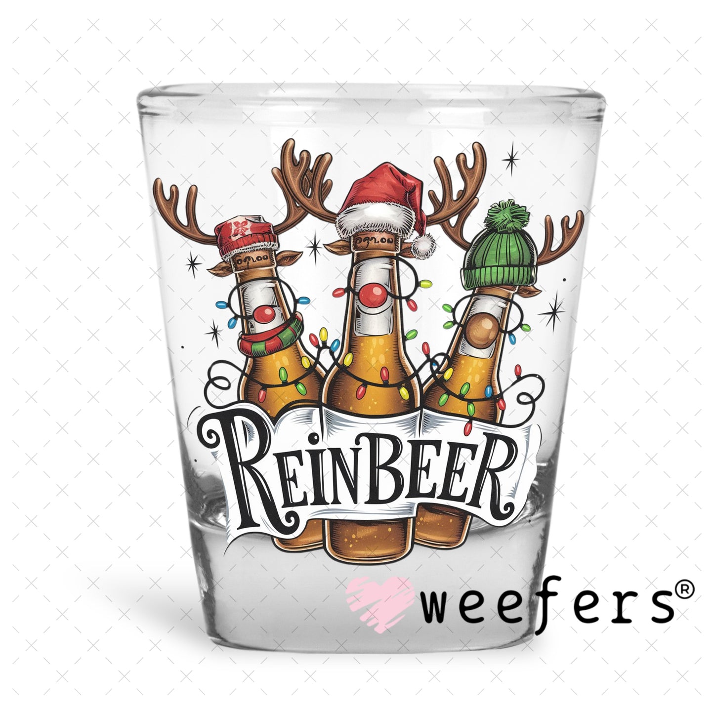 Reinbeer UV DTF Decal Shot Glass Heavy Base Weefers