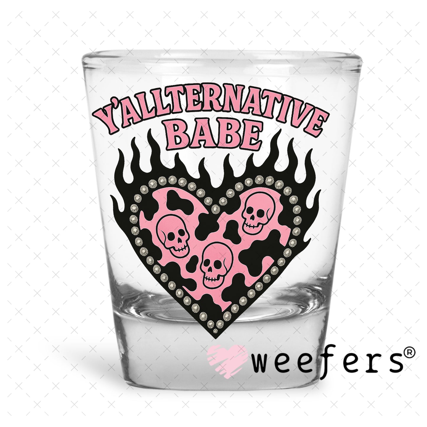 UV DTF Decal - Y'Allternative Babe Shot Glass Heavy Base Weefers