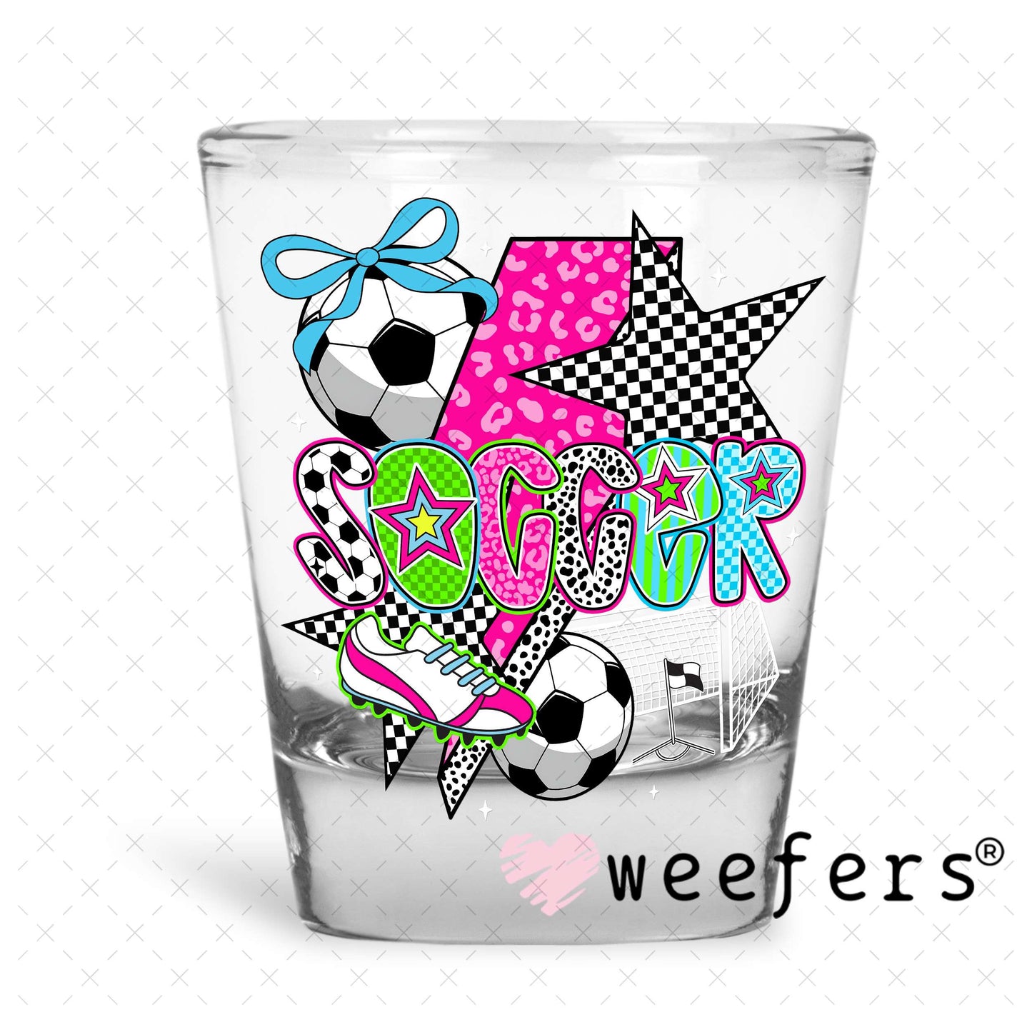 UV DTF Decal - Preppy Soccer Shot Glass Heavy Base Weefers