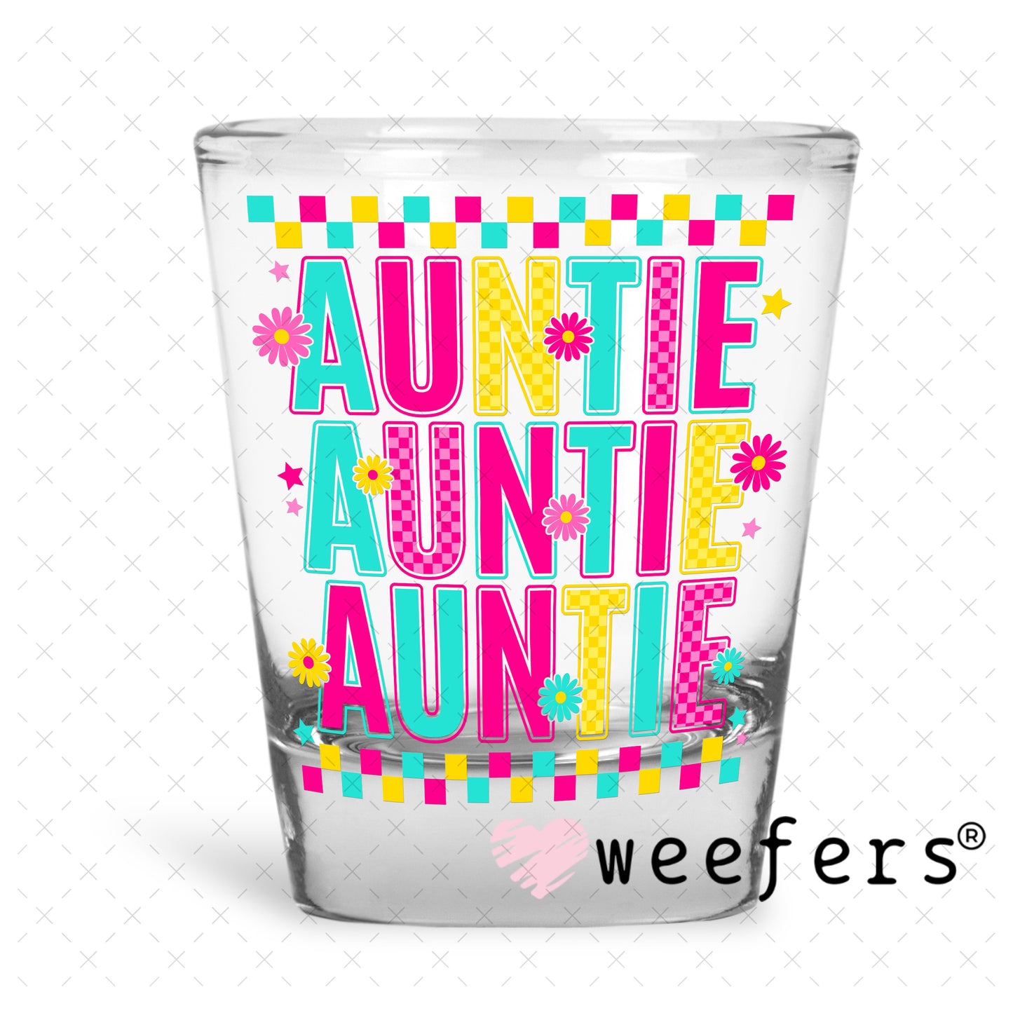 UV DTF Decal - Preppy Auntie Shot Glass Heavy Base Weefers