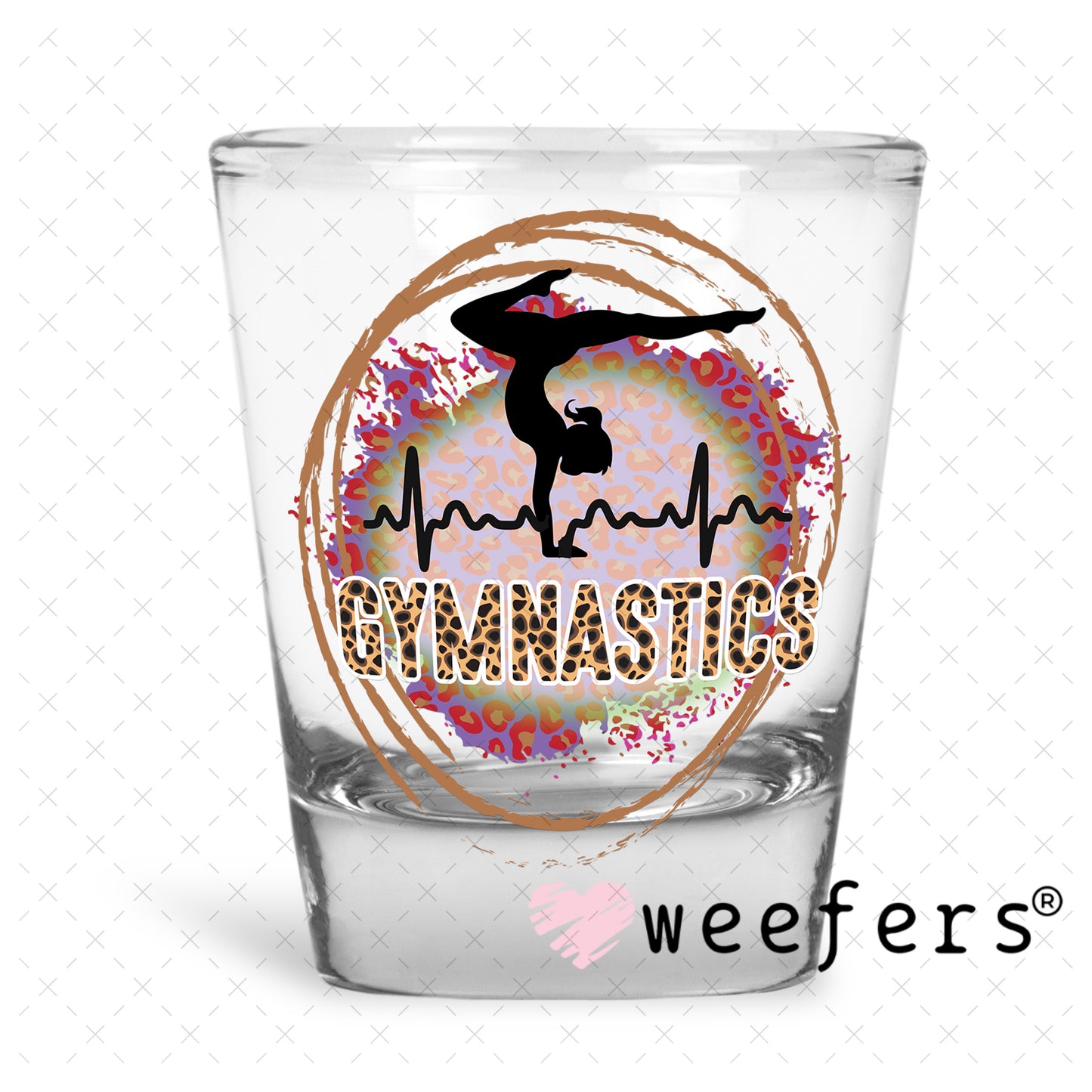 UV DTF Decal - Gymnastics Shot Glass Heavy Base Weefers